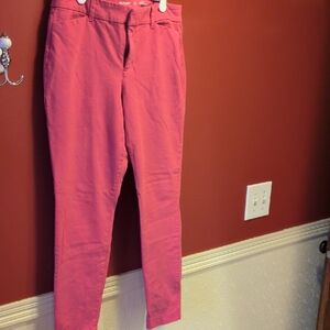 Old Navy High-Rise Pixie Skinny Pants in Red